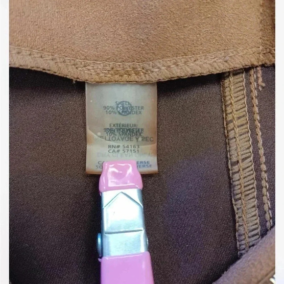 Ivanka Trump Faux  Suede Brown Stretch Pants Size P (12) - Picture 10 of 12